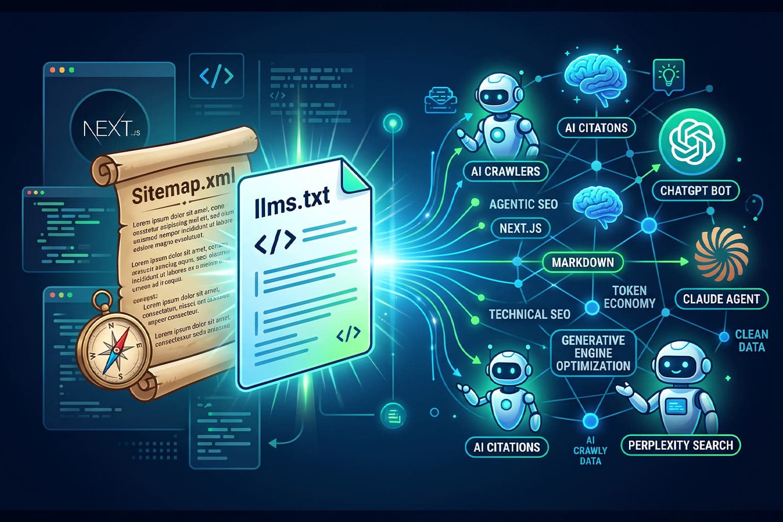 Beyond Sitemap.xml: How to Implement llms.txt and Agentic SEO in Next.js